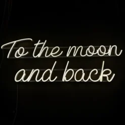 Napis LED neon - To the moon and back