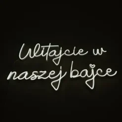 Napis LED neon - Witajcie w naszej bajce! (plexi) 03