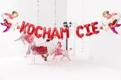 Napisz KOCHAM CIĘ balon foliowy na Walentynki 285 cm