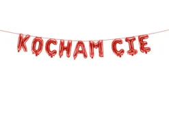 Napisz KOCHAM CIĘ balon foliowy na Walentynki 285 cm
