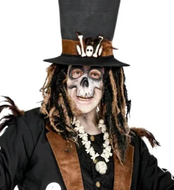 Naszyjnik czaszki i kości na Halloween