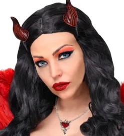 Naszyjnik srebrny serce diablicy Halloween