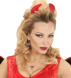 Naszyjnik srebrny serce diablicy Halloween