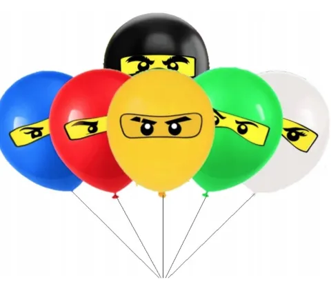 NINJAGO balony gumowe z nadrukiem 6 szt. mix