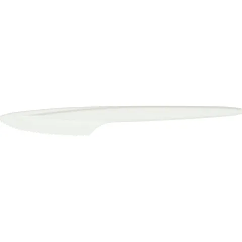 Noże wielorazowe białe, z tworzywa sztucznego 18 cm zestaw 8 sztuk