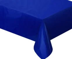 Obrus foliowy NIEBIESKI metaliczny gładki 137 x 183 cm