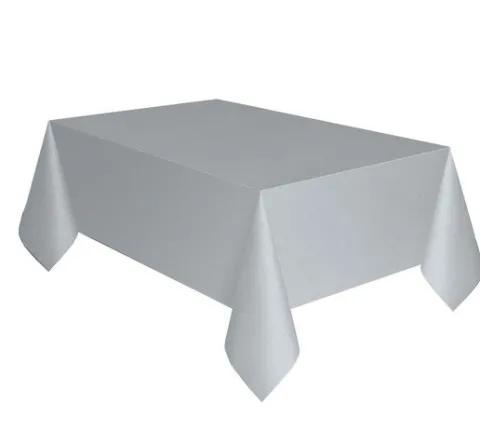 Obrus foliowy SREBRNY 137 x 274 cm