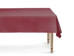 Obrus foliowy ciemny czerwony gładki 137x183 cm PartyDeco