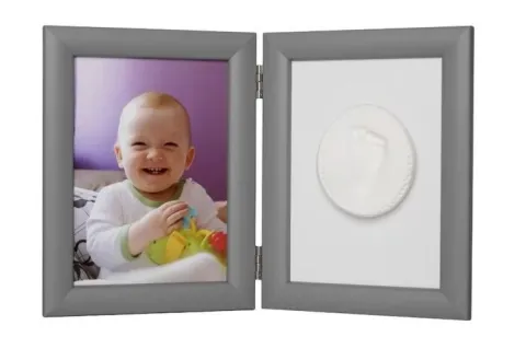 Odcisk bobasa ramka na zdjęcie z glinką Baby Shower Roczek