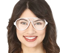 Okulary aviator profesora BIAŁE