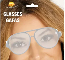 Okulary aviator profesora BIAŁE