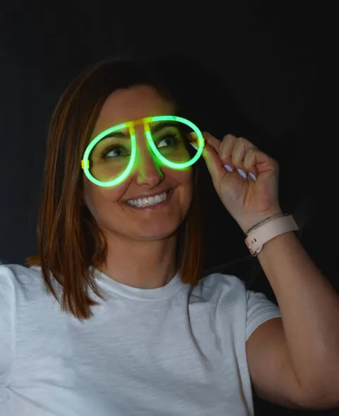 Okulary okrągłe GLOW świecące w ciemności
