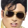 Okulary ELVIS gwiazda rock złote