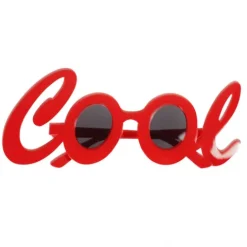 Okulary plastikowe czerwone z napisem COOL