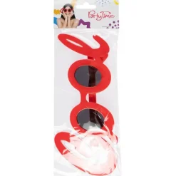 Okulary plastikowe czerwone z napisem COOL
