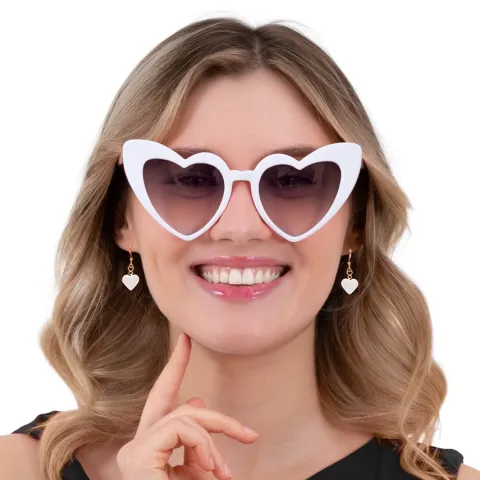 Okulary Serca Serduszka białe