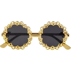 Okulary złote glamour hippie steampunk