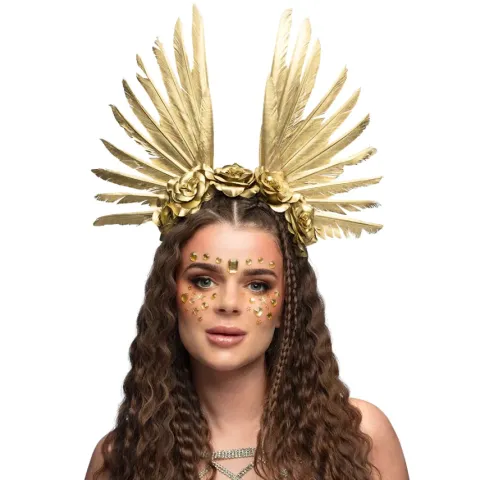 Opaska korona Tiara Stella z piórami