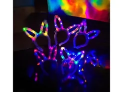 Opaska świecąca uszy królika LED mix kolorów