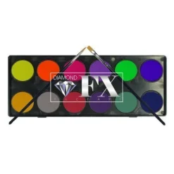 Paletka farb do twarzy Diamond FX Neonowe i Metaliczne 12x10g