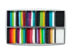 Paletka farb do twarzy Global Colours - Rainbow Explosiom One Stroke