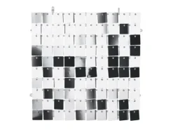 Panel cekinowy dekoracyjny ścianka kwadraty 30x30 cm - srebrny