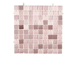 Panel cekinowy dekoracyjny ścianka kwadraty 30x30 cm - różowe złoto