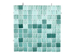 Panel cekinowy dekoracyjny ścianka kwadraty 30x30 cm - turkus