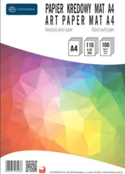 Papier kredowy A4 100 mat papiernicze RYZA