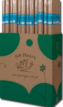 Papier szary KRAFT do pakowania prezentów 300x70 cm Pan Dragon