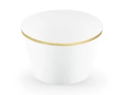 Papilotki na babeczki muffinki eleganckie białe 6 szt.