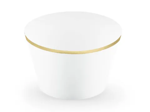 Papilotki na babeczki muffinki eleganckie białe 6 szt.