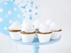 Papilotki na babeczki muffinki eleganckie białe 6 szt.