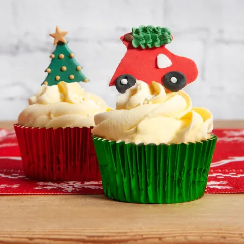 Papilotki na muffinki babeczki Zielone 45 szt.