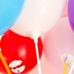 Patyczki do balonów z zatyczkami papierowe białe 100 szt.