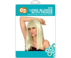 Peruka BLOND długa z grzywką