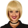 Peruka BOB krótka ciepły blond z grzywką