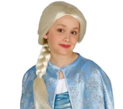 Peruka dziecięca Elsa Kraina Lodu warkocz blond