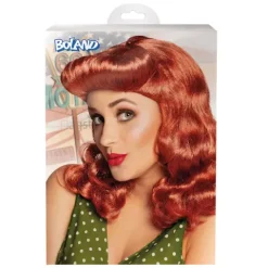 Peruka ruda długa Pin-up burleska