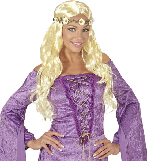 Peruka blond długa hippie księżniczka