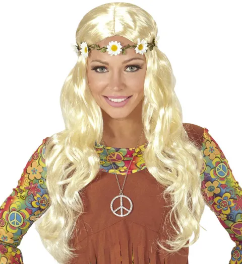 Peruka blond długa hippie księżniczka