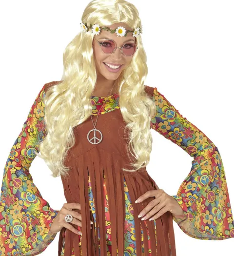Peruka blond długa hippie księżniczka