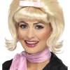 Peruka krótka Blond z kokardą retro