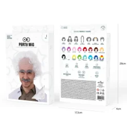 Peruka z łysiną Einstein szalony naukowiec