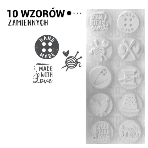 Pieczątka samotuszująca Little NIO - ręcznie zdobione