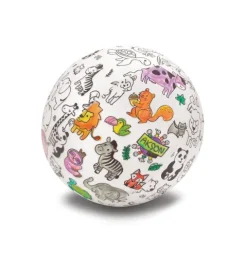 Piłka Balonowa do kolorowania ZWIERZĄTKA 30 cm