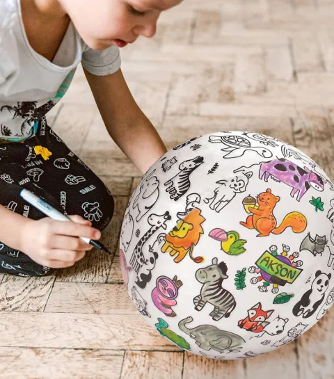 Piłka Balonowa do kolorowania DINO 30 cm