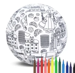Piłka Balonowa do kolorowania seria miasta POZNAŃ 30 cm