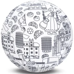 Piłka Balonowa do kolorowania seria miasta POZNAŃ 30 cm