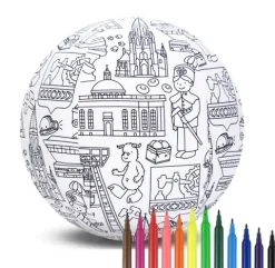 Piłka Balonowa do kolorowania seria miasta KATOWICE 30 cm